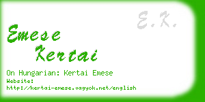 emese kertai business card